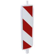 Plastic traffic panel type 60 | film RA2/B, hatched | on both sides indicating right | red / white